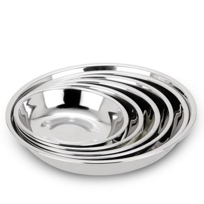 Home Stainless Steel Round Tray Beautiful Stamp Round Serving Dish For  Food Fruit Dessert